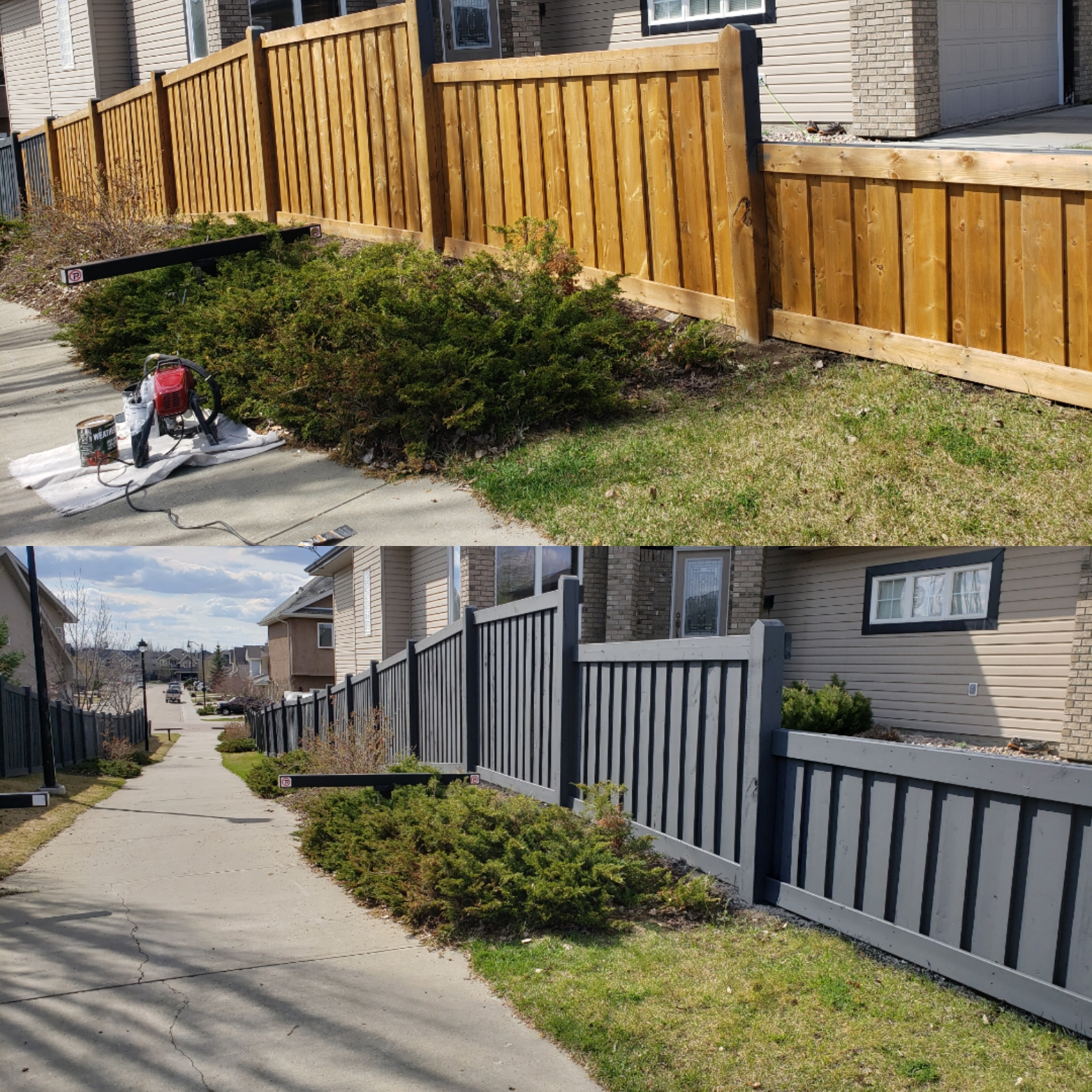 Fence painting BMD Painting Edmonton